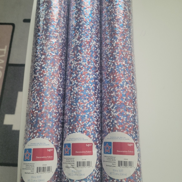 Set of 3 patriotic fabric roll new - Picture 3 of 3